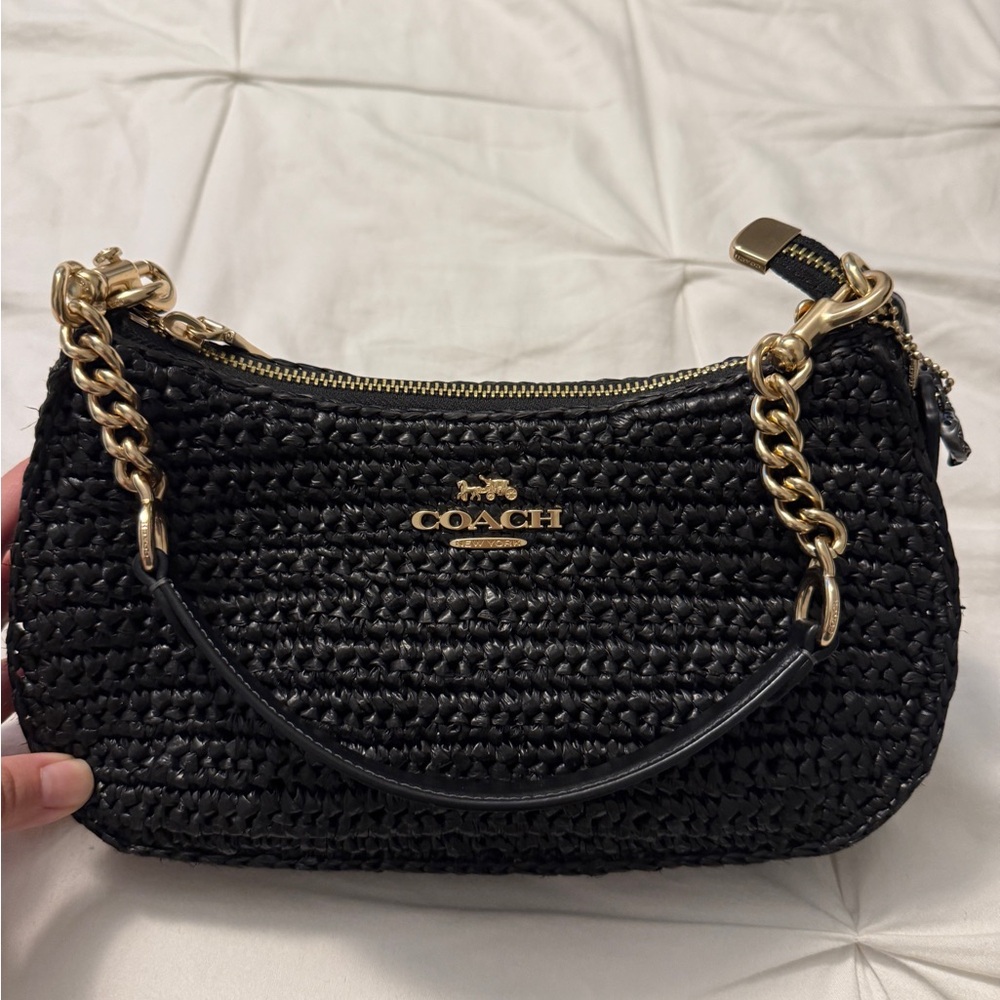 Coach straw Teri shoulder bag